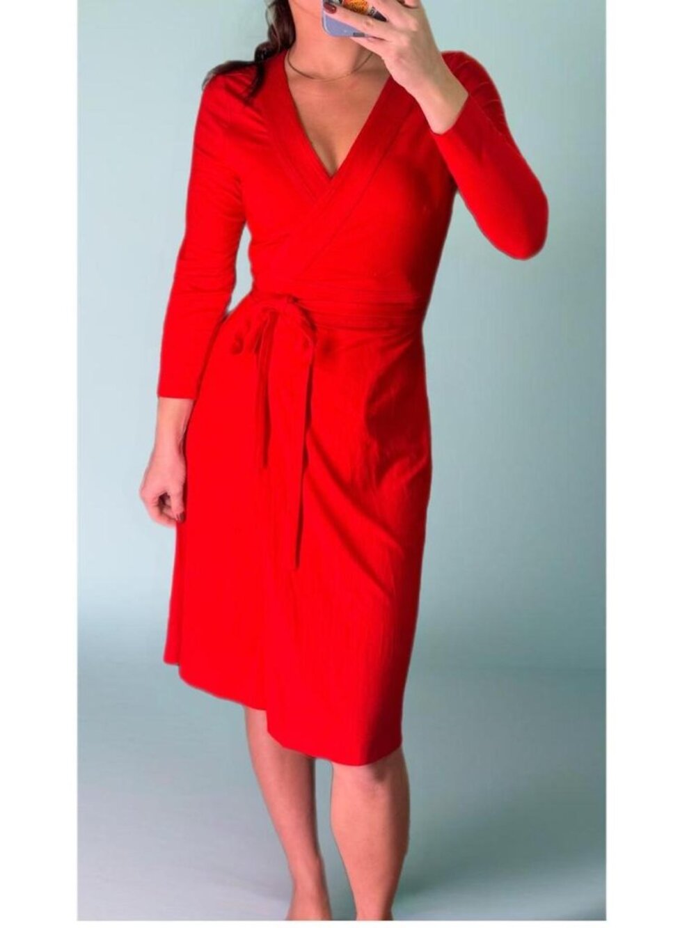 Midi Anne Taylor Red Wrap Dress ❤️